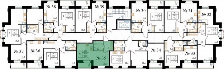 Квартира-студия, 34,4 м², 4/8 эт.