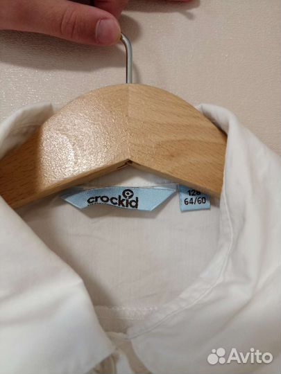 Блузка белая для девочек 128