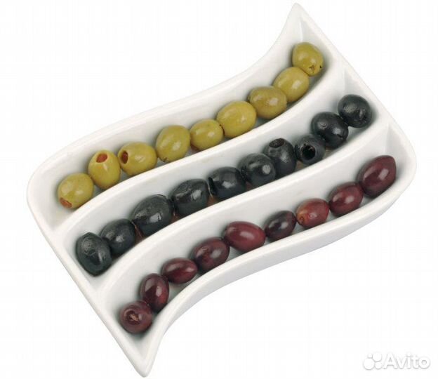 Менажница для оливок с вилочкой маслины