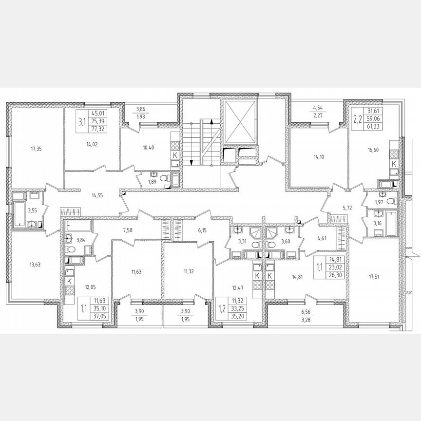 Квартира-студия, 26,3 м², 7/8 эт.