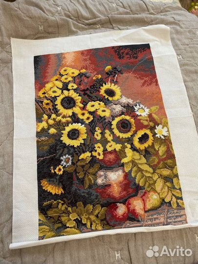 Картина вышитая крестиком ручная работа