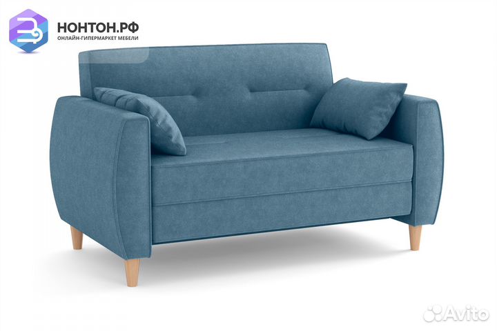 Диван пантограф Хэппи серо-голубой