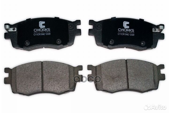 Тормозные колодки передние (Low Metallic) cwork