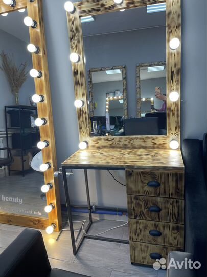 Ширма перегородка, лофт зеркало