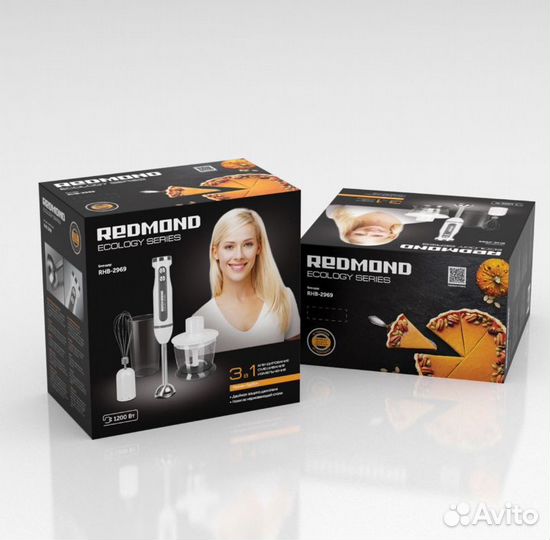 Погружной блендер Redmond RHB-2969 новый