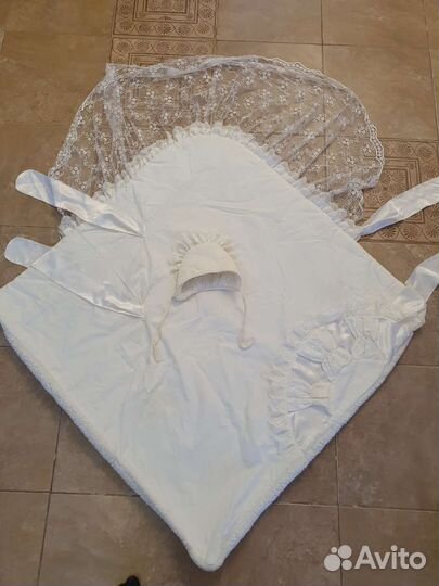 Конверт зимний на овчине для выписки