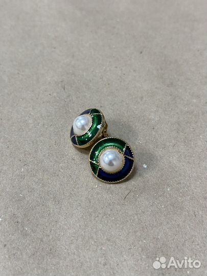 Винтажные серьги клипсы