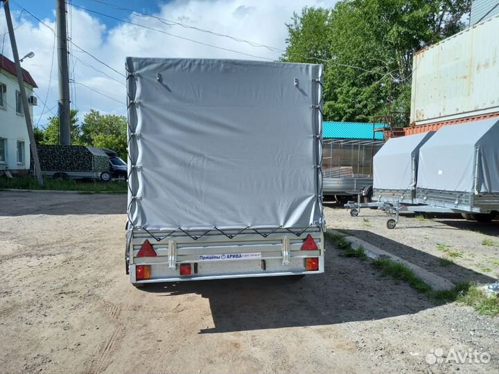 Двухосный прицеп с тентом аэро 150 см. В наличии