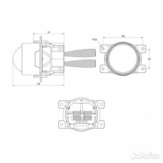 LED птф линзы MTF absolute vision-Citroen