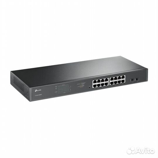 Коммутатор 18-port Gigabit PoE SMART switch, 16 RJ45 PoE ports 10/100/1000Mbps, 2 Gb combo SFP slots