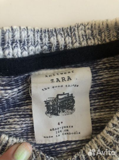 Свитер детский zara 104