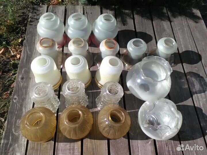 Стеклянные плафоны на люстру