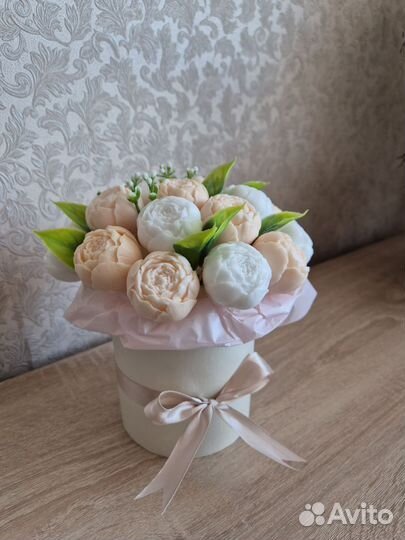 Мыльные букеты ручной работы