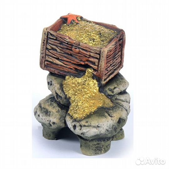 Декор Сундук с золотом 22х15,5х15см К-16