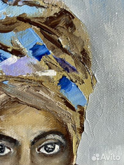 Картина масло/ холст Африканка