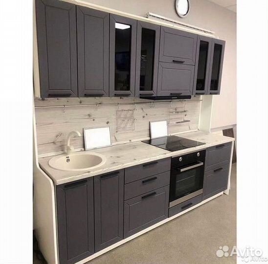 Кухонный гарнитур серый модульный новый