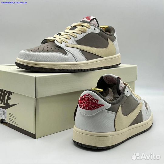 Кроссовки великаны Travis Scott Air Jordan 1 Low