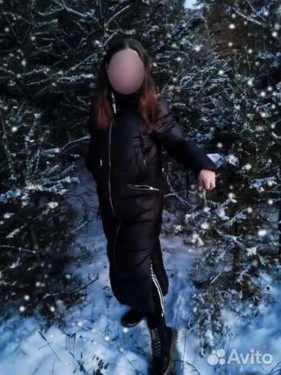 Пуховик женский длинный 48