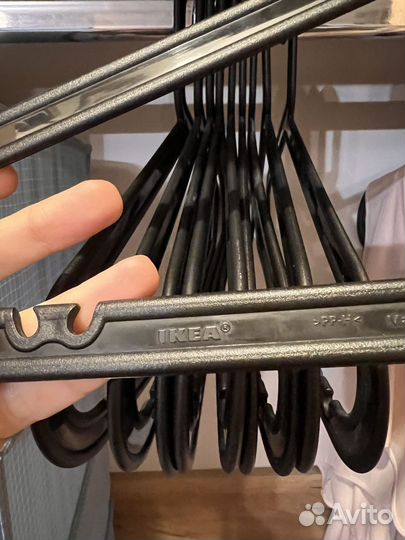 Плечики Икеа черные 10 штук