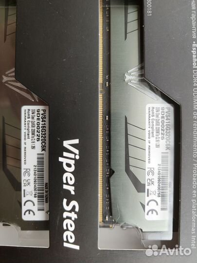 Patriot Viper Steel PVS416G320C6K DDR4 - 2x8гб