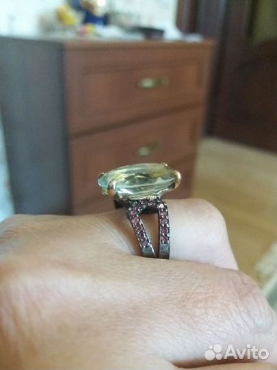 Серебряное кольцо 925 с натуральными камнями