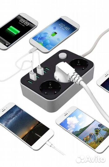 Удлинитель сетевой фильтр с портами usb