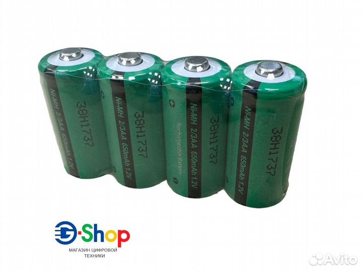 Аккумулятор 2/3 AA NI-MH 650mah 33.0x14.1mm