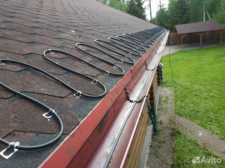 Монтаж обогрева кровли и водостоков