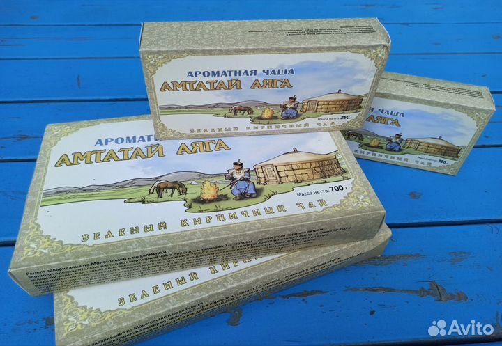 Чай зеленый кирпичный плиточный Амтатай аяга