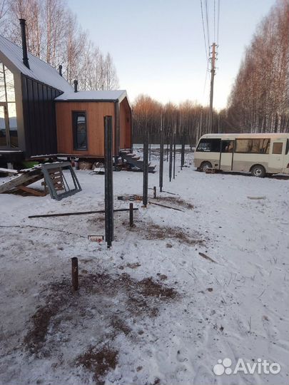 Винтовые сваи с монтажом