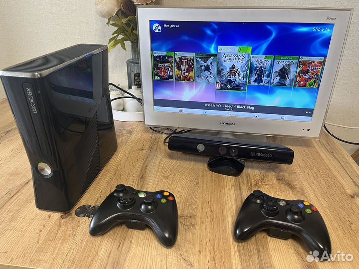 Xbox 360 + 180 игр, 1 терабайт