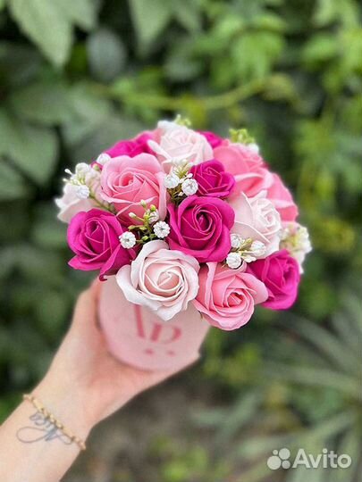 Мыльные розы, букет из мыла учительнице, на 1-е се