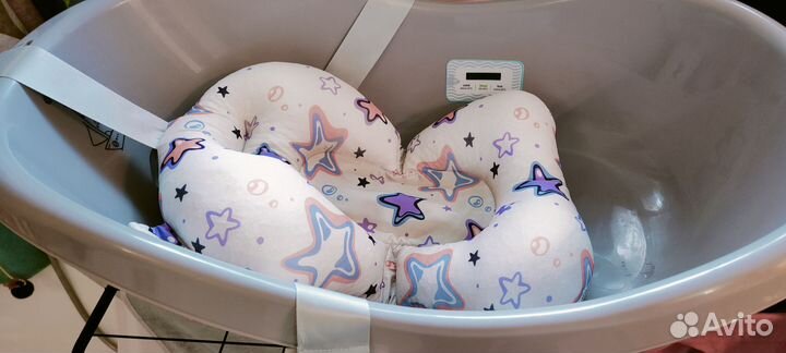 Детская ванночка+горка и матрас для купания