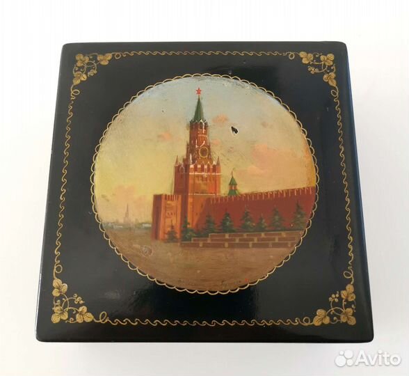 Шкатулка СССР 50х Федоскино Кремль