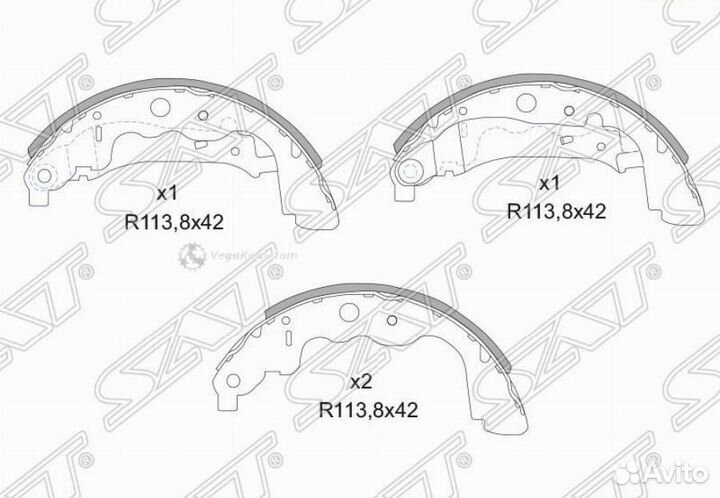 Колодки задние Renault Duster Kaptur Dokker Arkana ST6001549705
