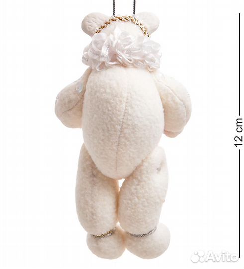 Кукла подвесная Белый медвежонок с сердечком A2186919