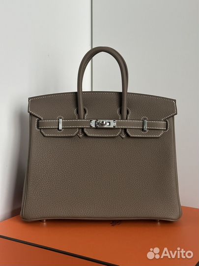 Сумка Hermes Birkin 25 Etoupe Togo Phw