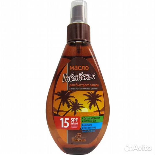 Масло для быстрого загара SPF 15 150мл Флоресан