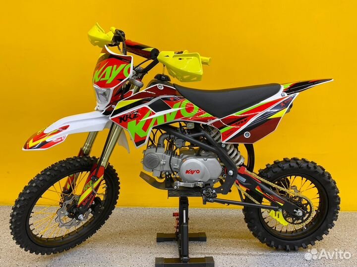 Питбайк Kayo YX150 желто-красный