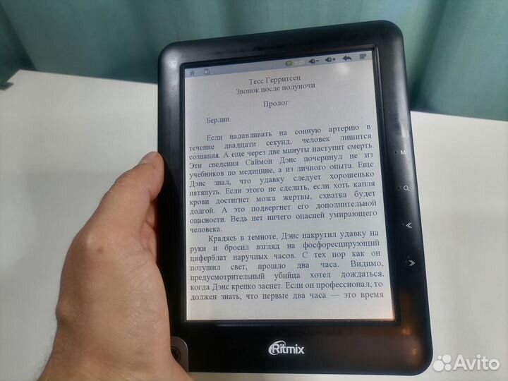 Электронная книга с подсветкой Ritmix RBK-490