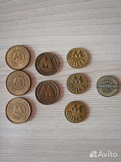 Жетоны метро Москва,Питер,Баку и таксофона