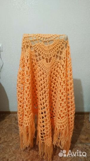 Шаль шерсть+акрил ручная работа