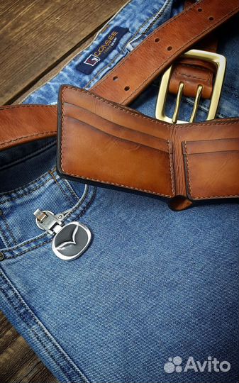 Кошелек кожаный мужской ручной работы