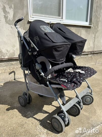 Коляска для двойни/погодок maclaren techno twin