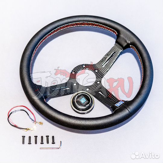 Руль спортивный Nardi под карбон - 350мм / вынос