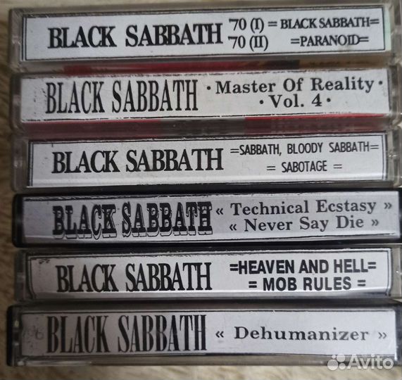 Аудиокассеты Black Sabbath