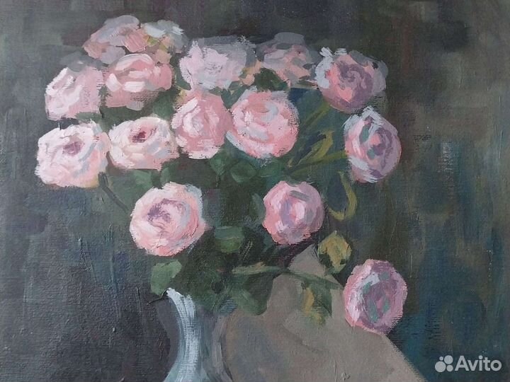 Картина маслом холст на картоне