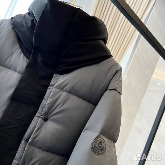 Пуховик Moncler Madeira пух+перо серый