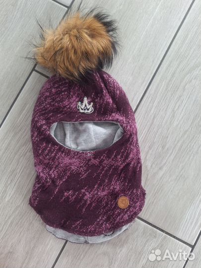Шапка шлем nels на девочку 1,5-3,5 года