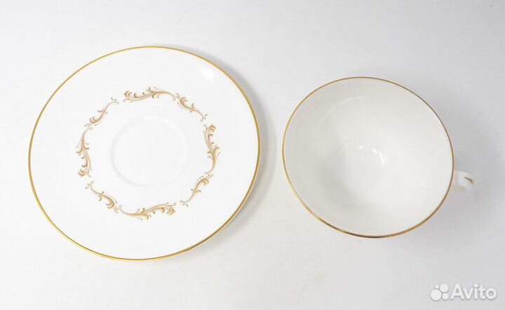 Чайная пара Роял Доултон, костяной фарфор, Англия